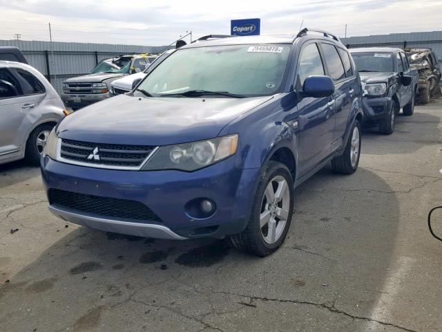 JA4MS41X77Z002116 - 2007 MITSUBISHI OUTLANDER BLUE photo 2