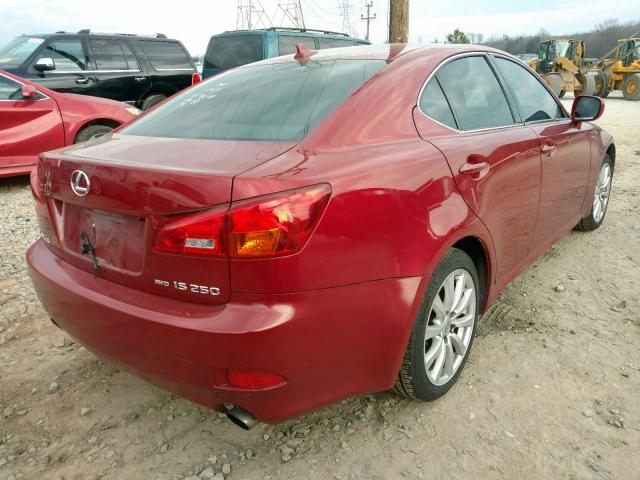 JTHCK262885022126 - 2008 LEXUS IS 250 RED photo 4