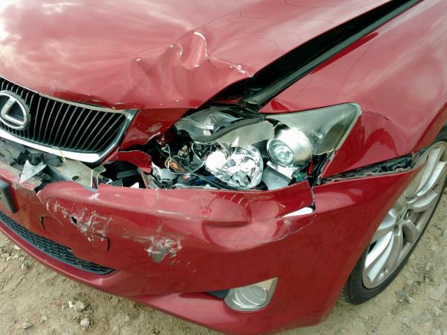 JTHCK262885022126 - 2008 LEXUS IS 250 RED photo 9