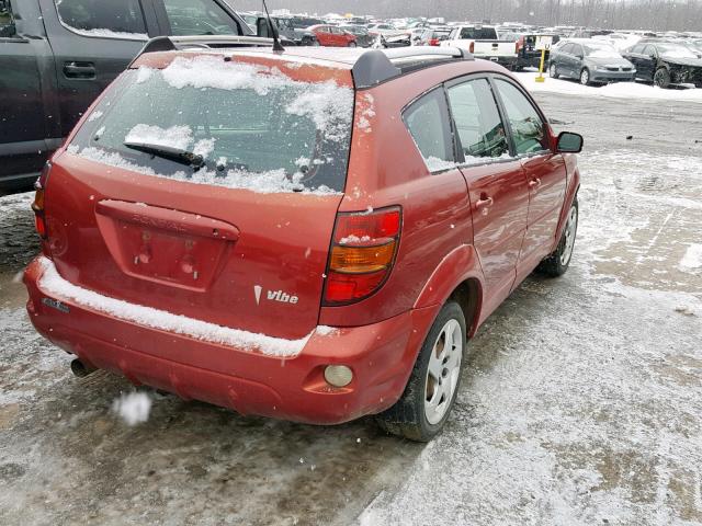 5Y2SL65807Z402818 - 2007 PONTIAC VIBE RED photo 4