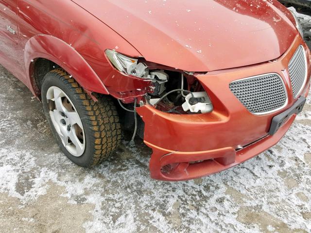 5Y2SL65807Z402818 - 2007 PONTIAC VIBE RED photo 9