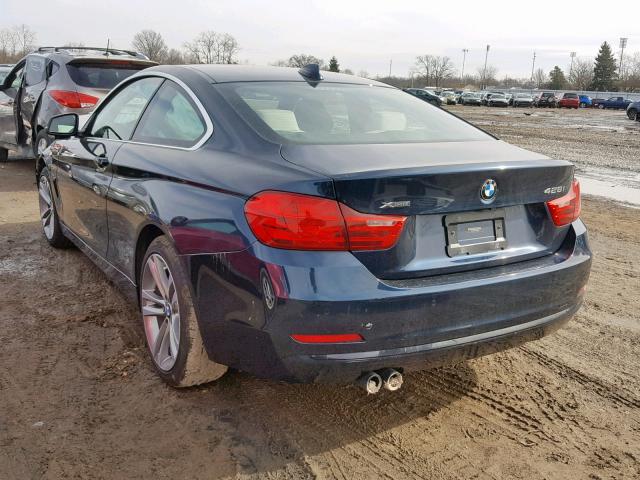 WBA3N9C54GK249990 - 2016 BMW 428 XI BLUE photo 3