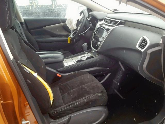 5N1AZ2MH9FN220895 - 2015 NISSAN MURANO ORANGE photo 5