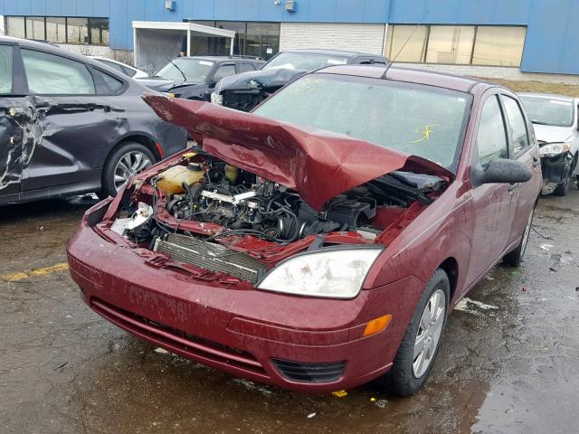 1FAFP34N66W124069 - 2006 FORD FOCUS ZX4 BURGUNDY photo 2