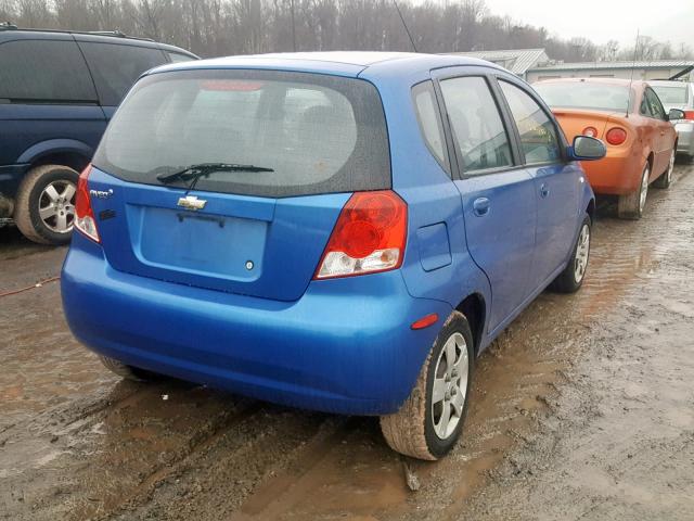 KL1TD666X7B754934 - 2007 CHEVROLET AVEO BASE ლურჯი ფოტო 4