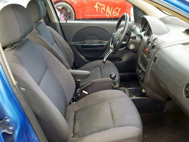 KL1TD666X7B754934 - 2007 CHEVROLET AVEO BASE ლურჯი ფოტო 5