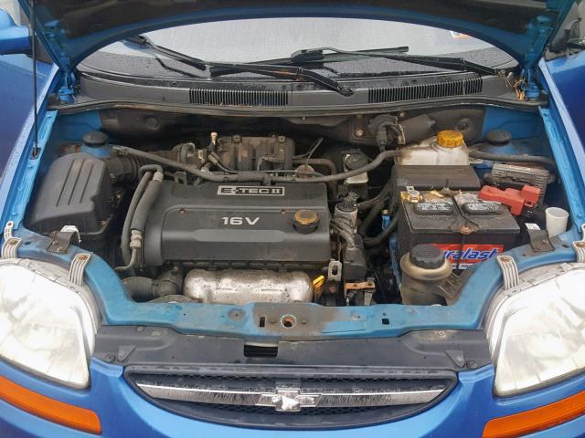 KL1TD666X7B754934 - 2007 CHEVROLET AVEO BASE ლურჯი ფოტო 7