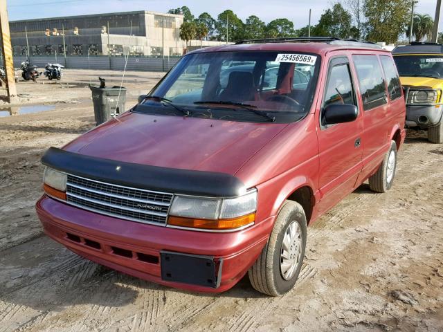 2P4GH2539RR686673 - 1994 PLYMOUTH VOYAGER BURGUNDY photo 2