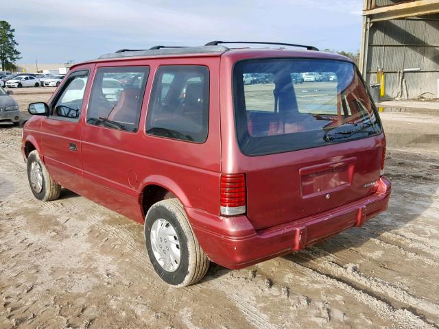 2P4GH2539RR686673 - 1994 PLYMOUTH VOYAGER BURGUNDY photo 3