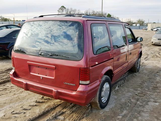2P4GH2539RR686673 - 1994 PLYMOUTH VOYAGER BURGUNDY photo 4
