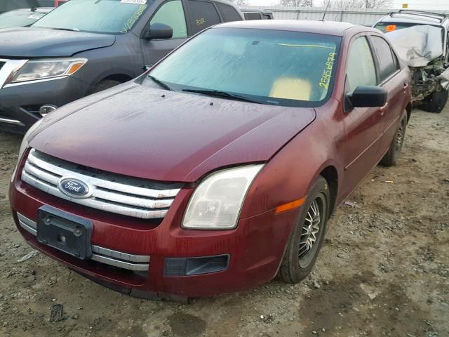 3FAHP06Z97R228583 - 2007 FORD FUSION S BURGUNDY photo 2