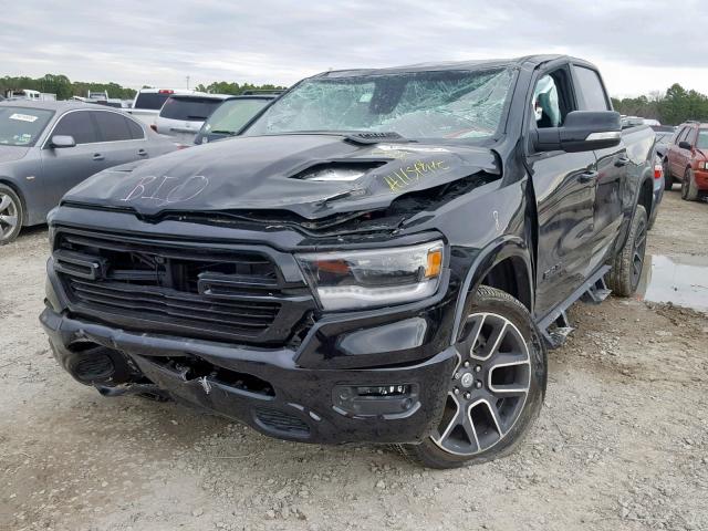 1C6RREJT1KN628245 - 2019 RAM 1500 LARAM BLACK photo 2