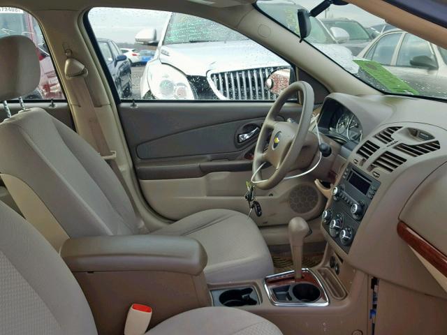 1G1ZS58N07F279416 - 2007 CHEVROLET MALIBU LS Бежевый фото 5