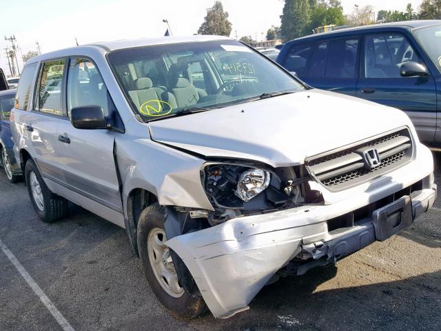 2HKYF18154H518005 - 2004 HONDA PILOT LX SILVER photo 1