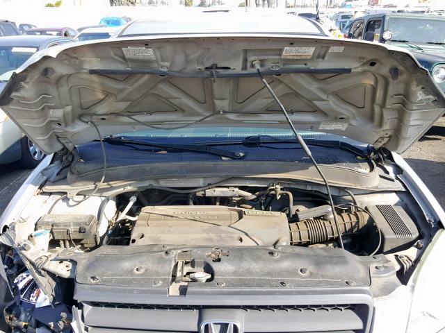 2HKYF18154H518005 - 2004 HONDA PILOT LX SILVER photo 7