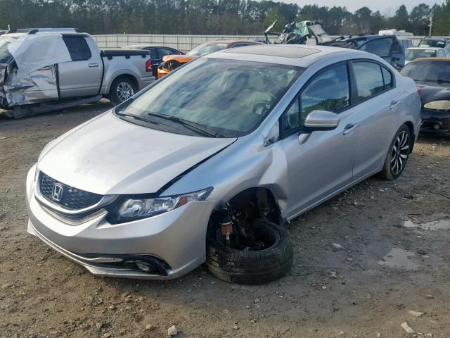 2HGFB2F94FH513716 - 2015 HONDA CIVIC EXL SILVER photo 2