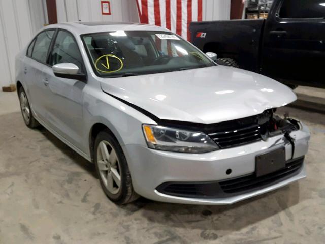 3VWLL7AJ1CM345864 - 2012 VOLKSWAGEN JETTA TDI SILVER photo 1