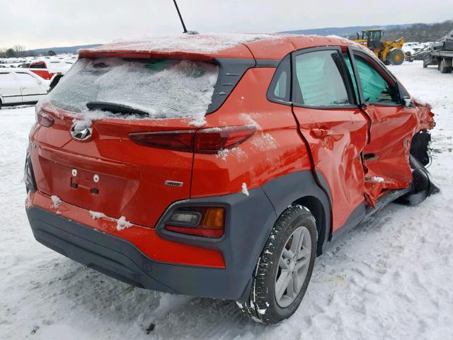 KM8K1CAA2KU217779 - 2019 HYUNDAI KONA SE ORANGE photo 4