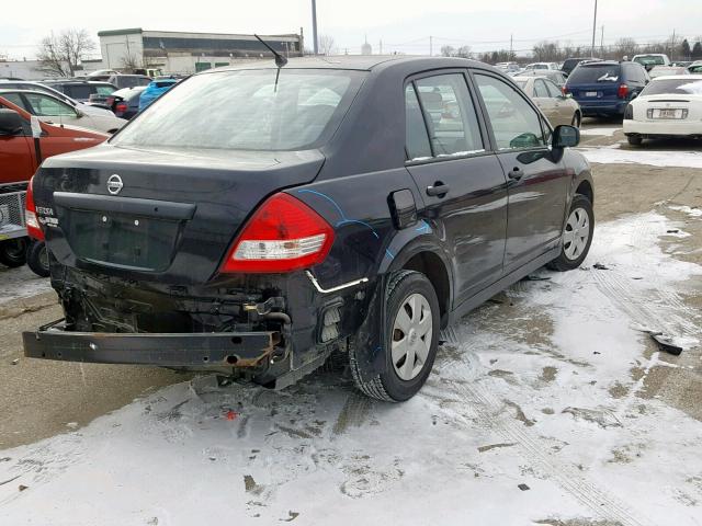 3N1CC1AP2AL466008 - 2010 NISSAN VERSA S BLACK photo 4