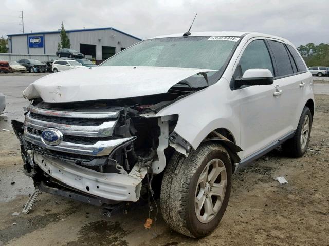 2FMDK3JC2DBC61586 - 2013 FORD EDGE SEL WHITE photo 2