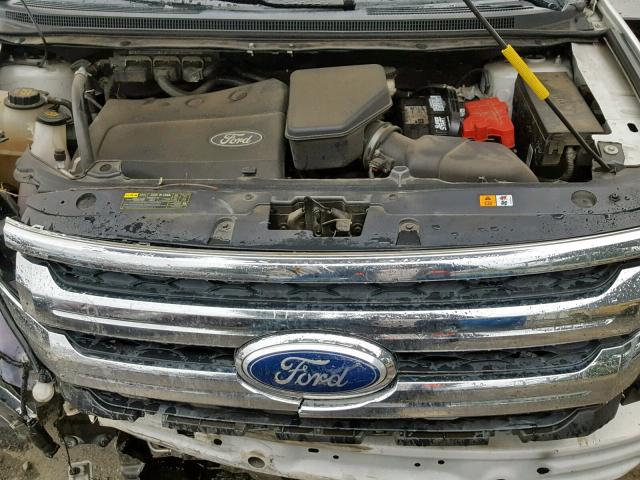 2FMDK3JC2DBC61586 - 2013 FORD EDGE SEL WHITE photo 7