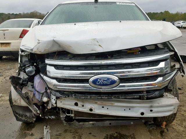 2FMDK3JC2DBC61586 - 2013 FORD EDGE SEL WHITE photo 9