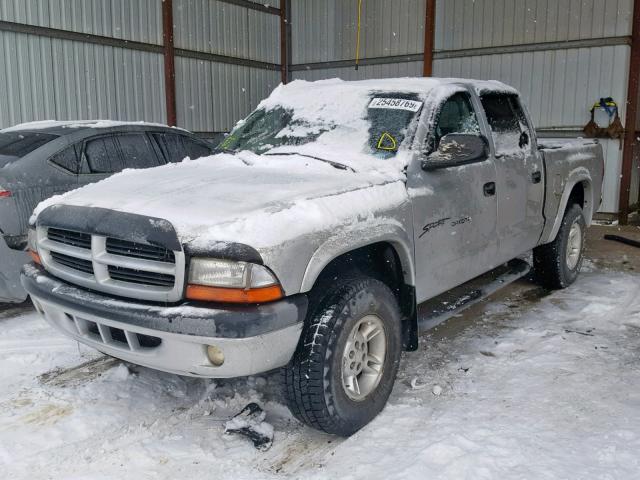 1B7GG2AN51S128255 - 2001 DODGE DAKOTA QUA SILVER photo 2