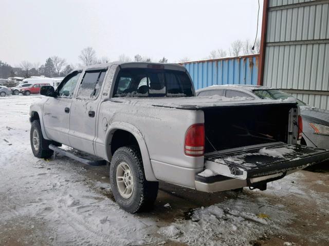 1B7GG2AN51S128255 - 2001 DODGE DAKOTA QUA SILVER photo 3