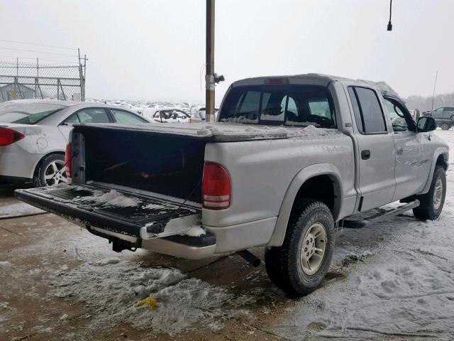 1B7GG2AN51S128255 - 2001 DODGE DAKOTA QUA SILVER photo 4