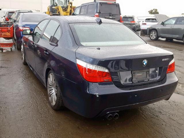 WBANW53518CT53072 - 2008 BMW 550 I BLUE photo 3