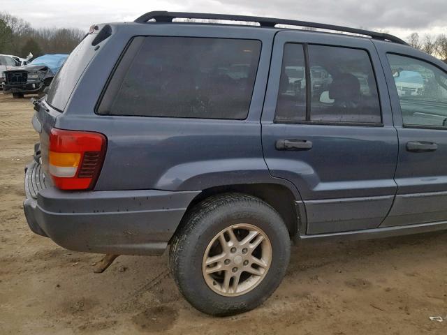 1J4GX48S93C582295 - 2003 JEEP GRAND CHER BLUE photo 9