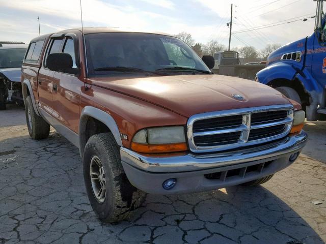 1B7GG2AN1YS666509 - 2000 DODGE DAKOTA QUA ORANGE photo 1