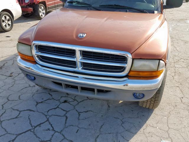 1B7GG2AN1YS666509 - 2000 DODGE DAKOTA QUA ORANGE photo 9