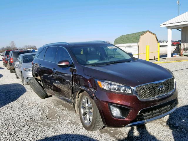 5XYPK4A59GG072703 - 2016 KIA SORENTO SX MAROON photo 1