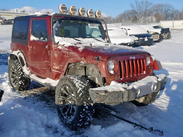 1C4GJWBG0CL186070 - 2012 JEEP WRANGLER S BURGUNDY photo 1