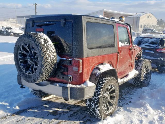 1C4GJWBG0CL186070 - 2012 JEEP WRANGLER S BURGUNDY photo 4