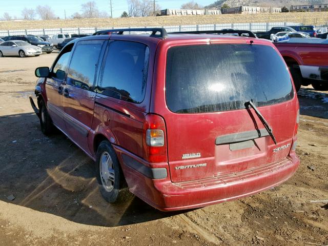 1GNDV23E95D123048 - 2005 CHEVROLET VENTURE LS RED photo 3