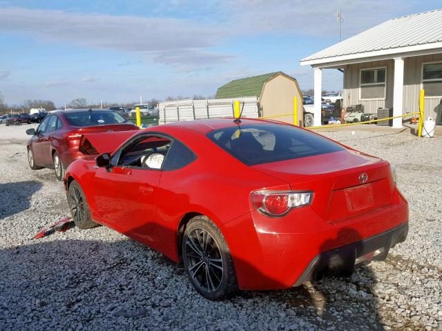 JF1ZNAA12D2719675 - 2013 TOYOTA SCION FR-S RED photo 3