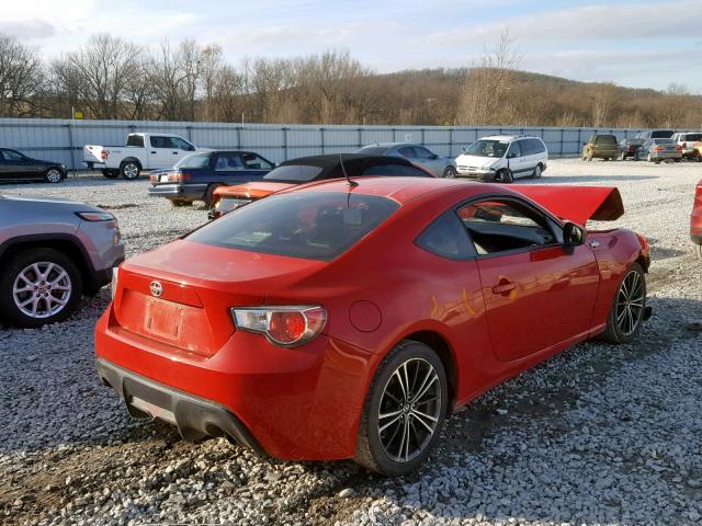 JF1ZNAA12D2719675 - 2013 TOYOTA SCION FR-S RED photo 4
