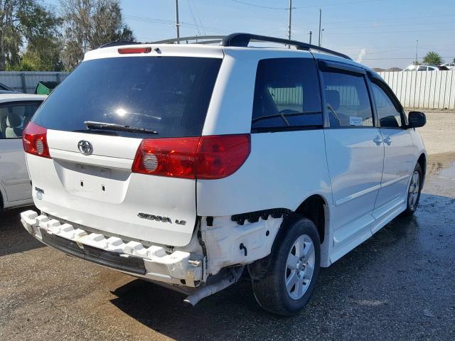 5TDZK23C67S024412 - 2007 TOYOTA SIENNA CE WHITE photo 4