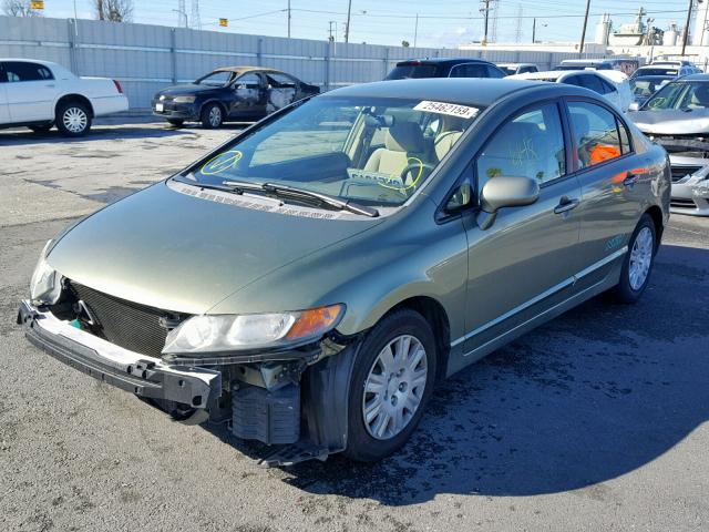 1HGFA46517L000794 - 2007 HONDA CIVIC GX GREEN photo 2