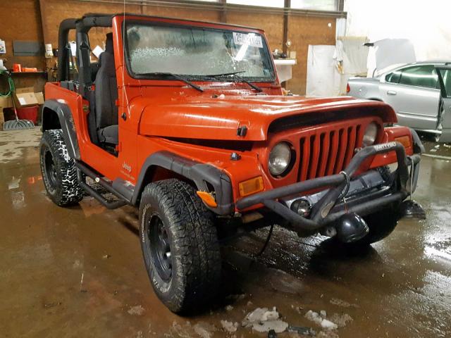 1J4FA29185P334218 - 2005 JEEP WRANGLER / ORANGE photo 1