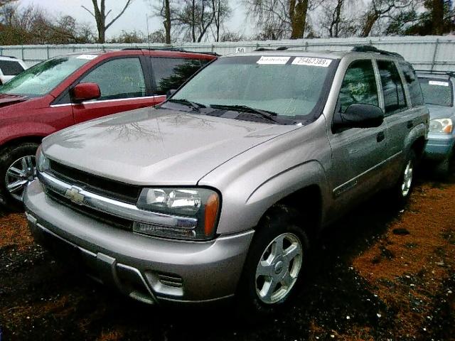 1GNDT13S322339586 - 2002 CHEVROLET TRAILBLAZE TAN photo 2