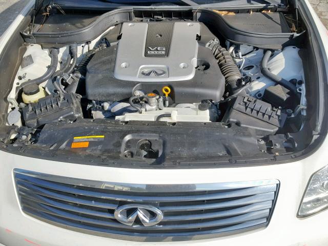 JNKCV61E09M310794 - 2009 INFINITI G37 BASE WHITE photo 7