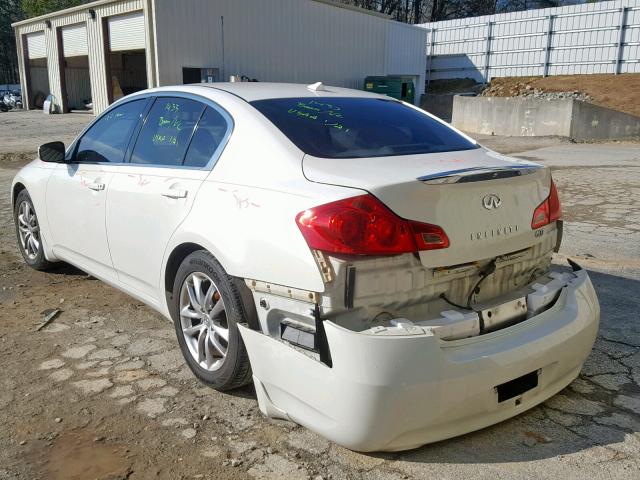 JNKCV61E09M310794 - 2009 INFINITI G37 BASE WHITE photo 9