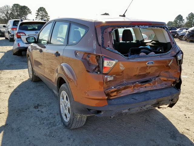 1FMCU0F71HUA27178 - 2017 FORD ESCAPE S ORANGE photo 3