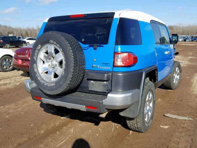 JTEBU11F870085214 - 2007 TOYOTA FJ CRUISER BLUE photo 4