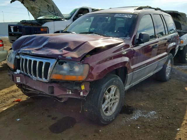 1J4GW48N3YC277590 - 2000 JEEP GRAND CHER MAROON photo 2