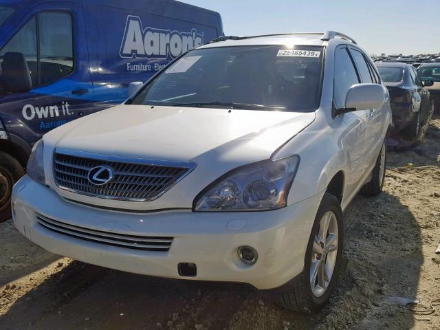 JTJGW31U382850346 - 2008 LEXUS RX 400H WHITE photo 2