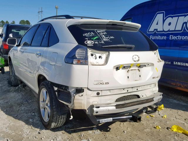 JTJGW31U382850346 - 2008 LEXUS RX 400H WHITE photo 3